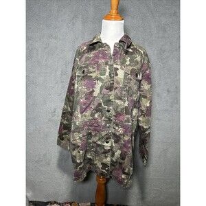 Roman’s Camo Floral Jean Jacket Women’s 16W Longer Jacket